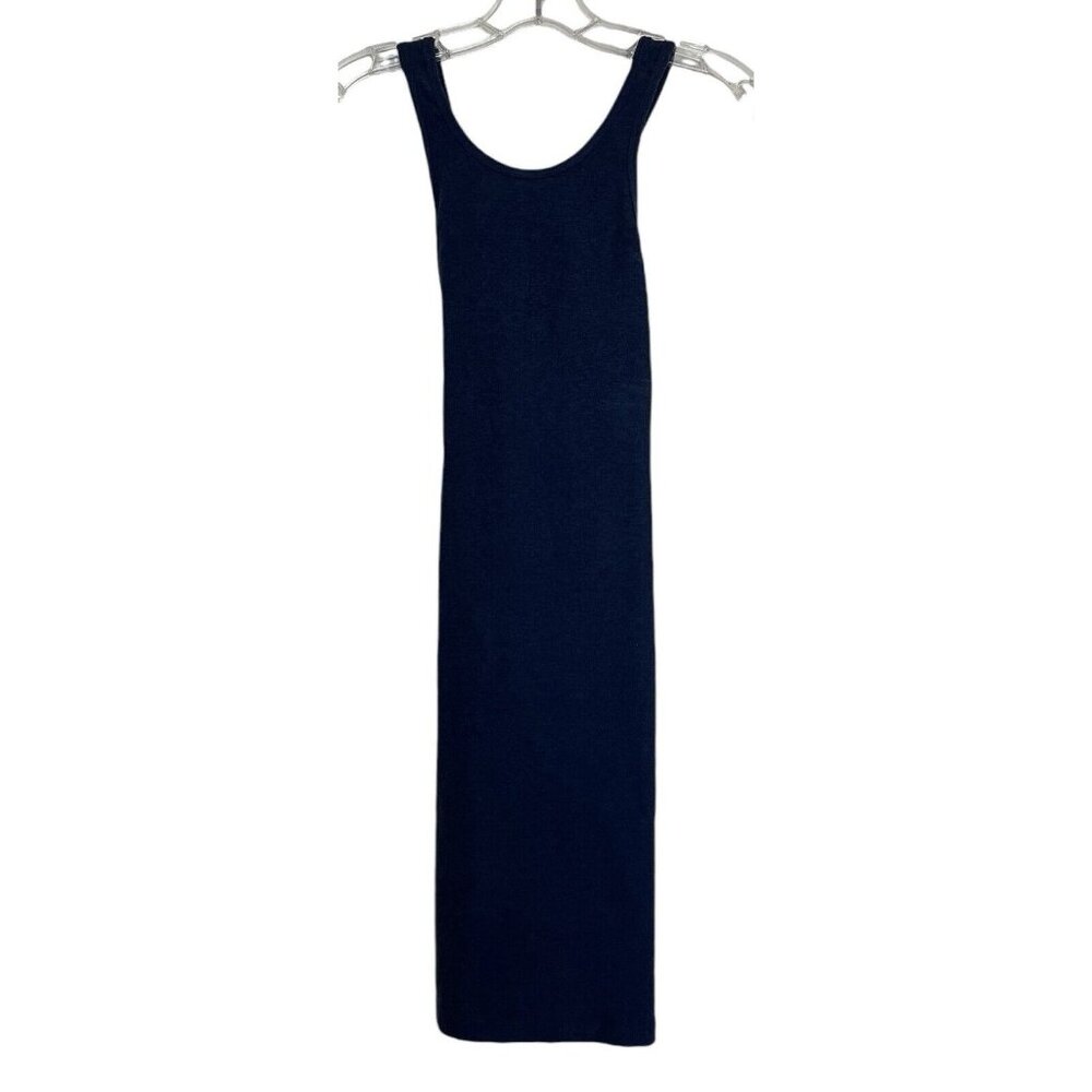 BEYOND YOGA Dress‎ Size Small Cross Back Under Lock And Key Built In Bra Blue